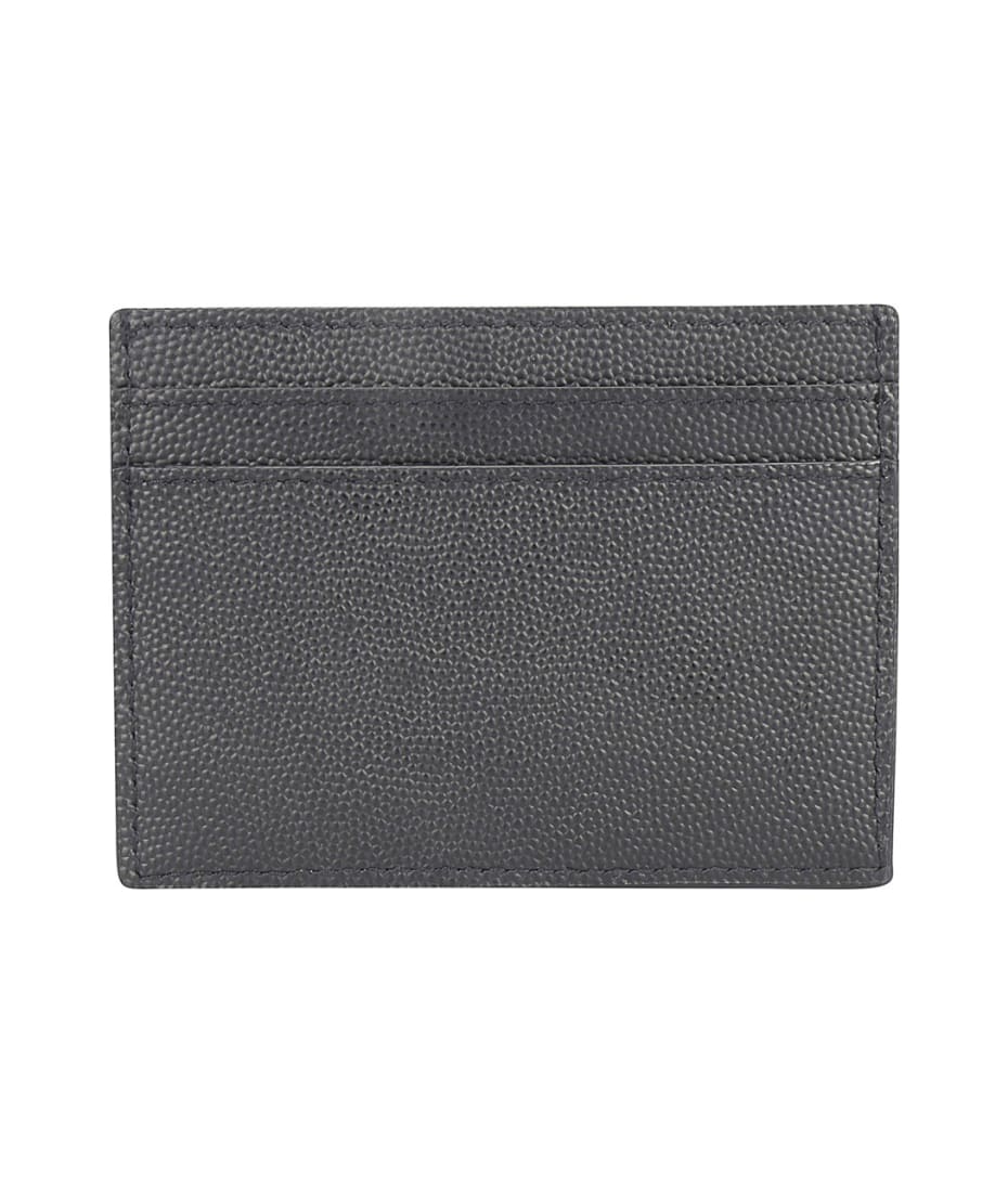 Saint Laurent Zip Credit Card Holder in Nero