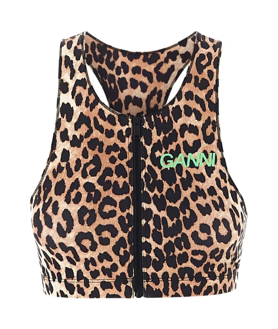 Ganni Active Racerback Zipper Top | italist