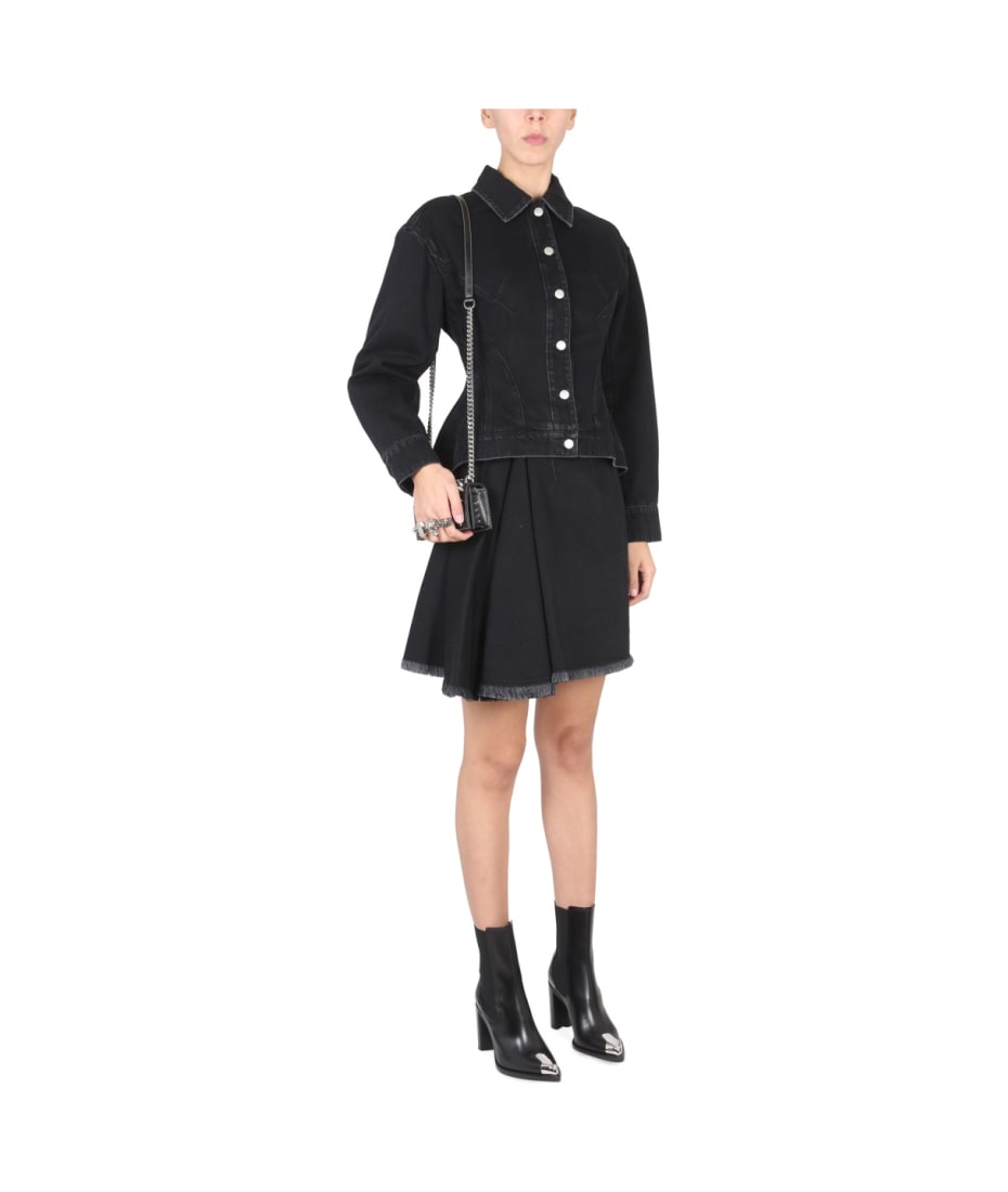 ジャケット alexander mcqueen HYBRID DENIM JACKET (715557_QMAB51000) Alexander McQueen Hybrid Denim Jacket | italist