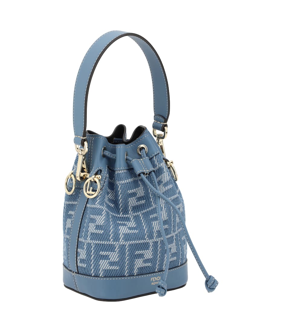 ショルダーバッグ・ポシェット FENDI BUCKET BAG (8BS093AUPX F1SKL) Mon Tresor Fabric Blue | Fendi