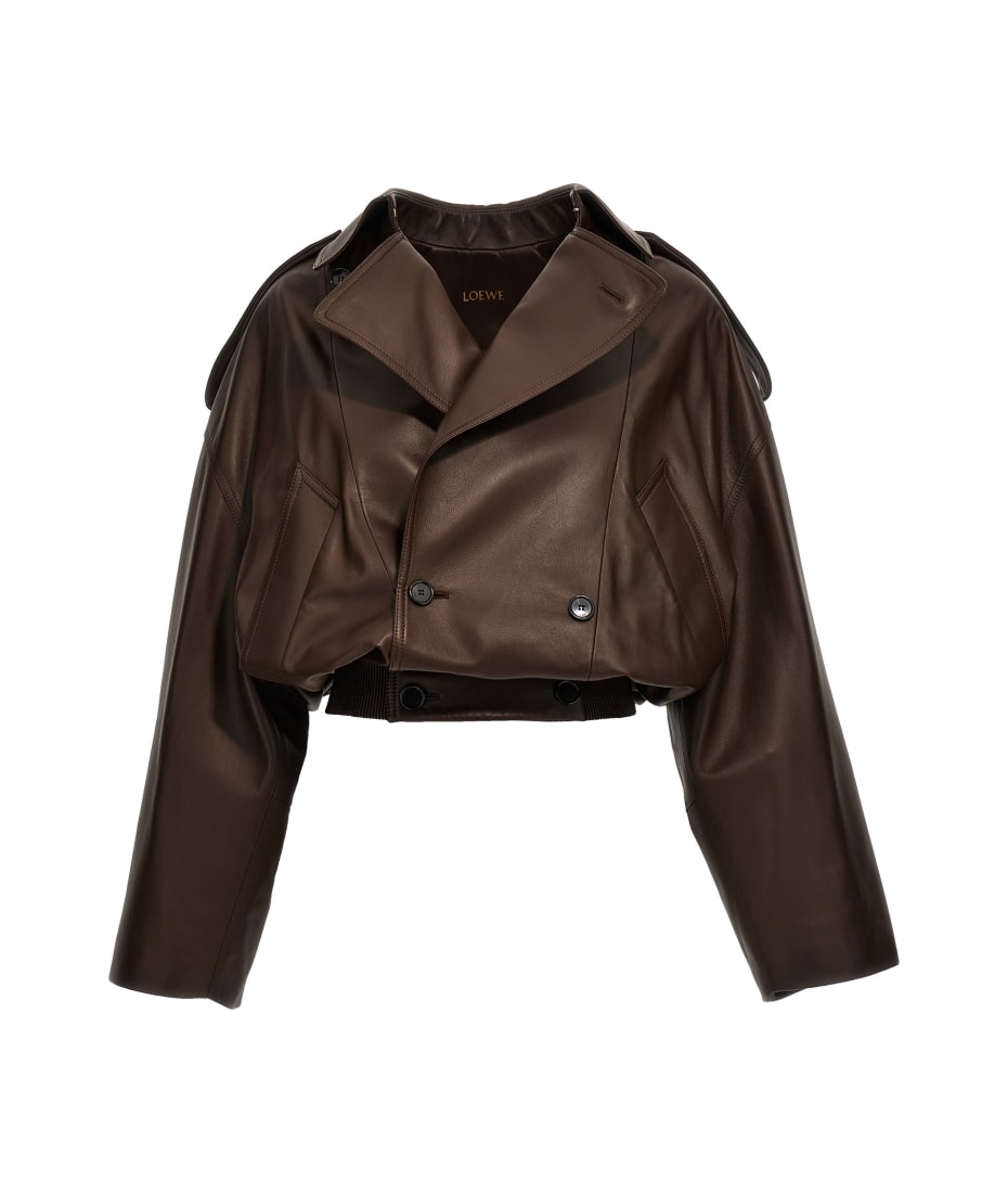 【新発売】今週の市販 Double-breasted Loewe Leather italist | Jacket ジャケット・アウター