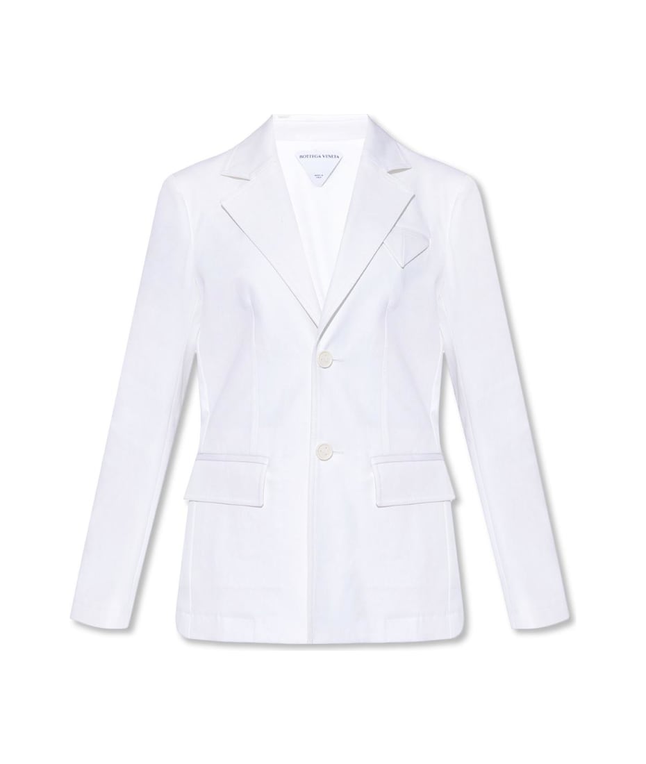 ジャケット BOTTEGA VENETA SINGLE-BREASTED JACKET (694828_V1J109000) Bottega Veneta Singlebreasted Jacket White 100% Cotton – LOZURI®