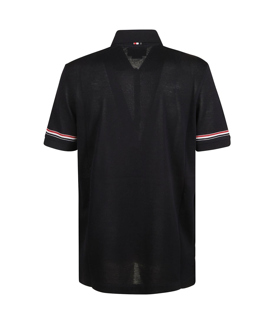 Tシャツ・カットソー THOM BROWNE SS24 POLO (MJP196AJ0138 100) Thom Browne - Short sleeve cotton polo shirt blue - The Corner