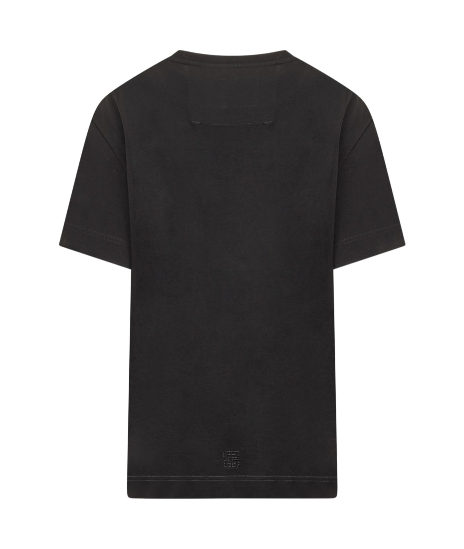 Tシャツ・カットソー GIVENCHY Black Stretch Viscose Blend Top GIVENCHY 黒 Tシャツ