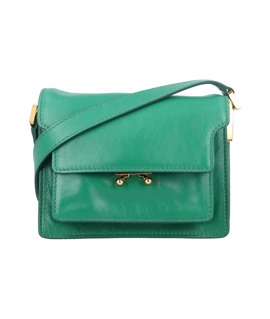 Marni Trunk' Shoulder Bag With Push-lock Fastening In Leather in