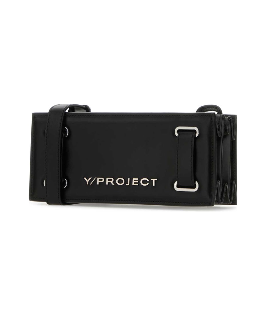 財布・小物その他 Y PROJECT Black Leather Mini Crossbody Bag Y/Project Black Leather Crossbody Bag | italist