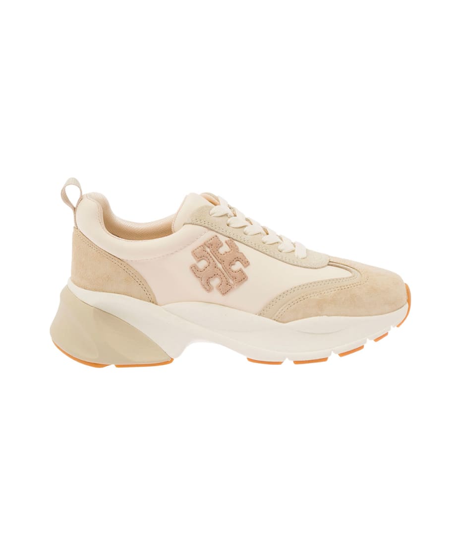 TORY BURCH★Good Luck ブークレ スニーカー アイボリー ladies good-luck-trainer-side.