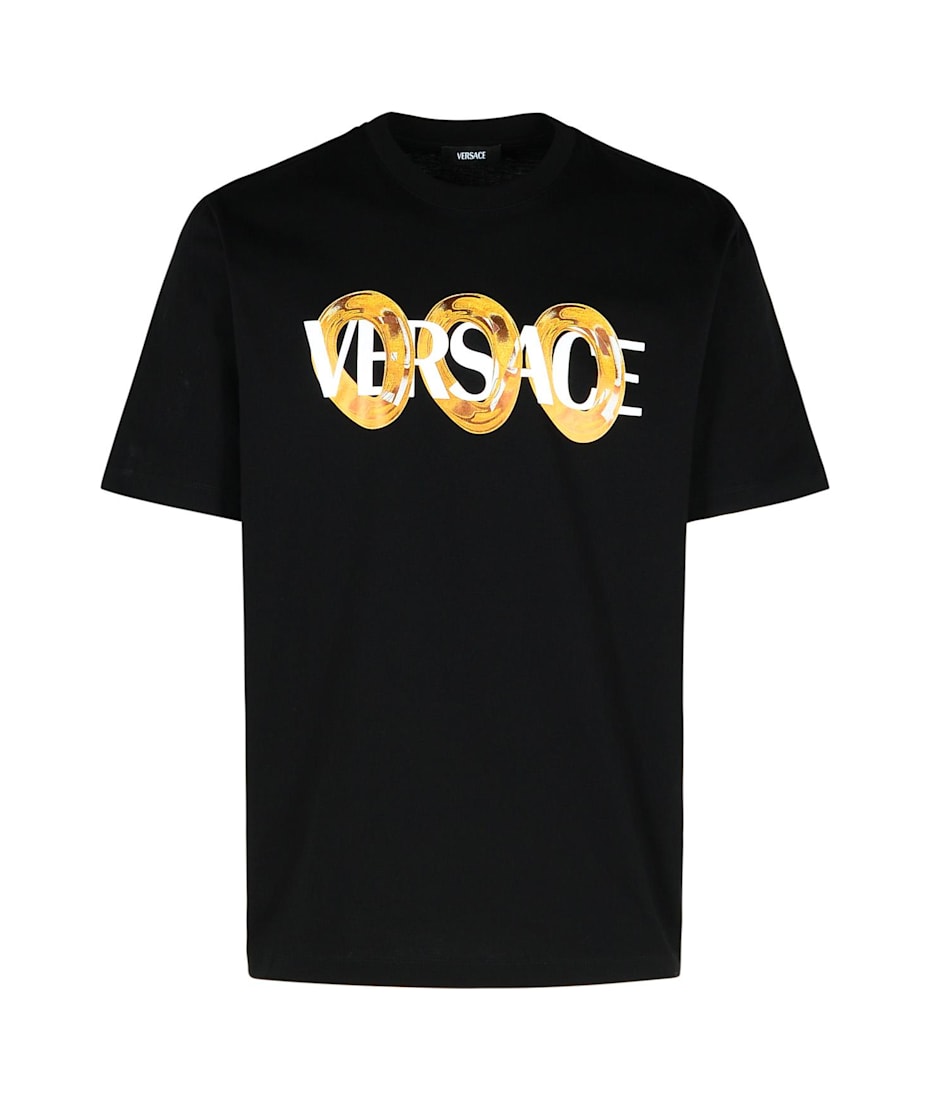 Versace Black Cotton T-shirt | italist