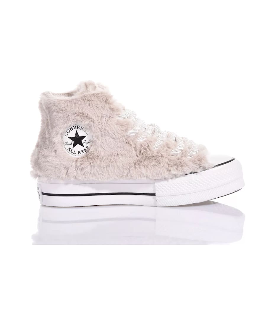 MIMANERA Converse Platform Fluffy Tap Women