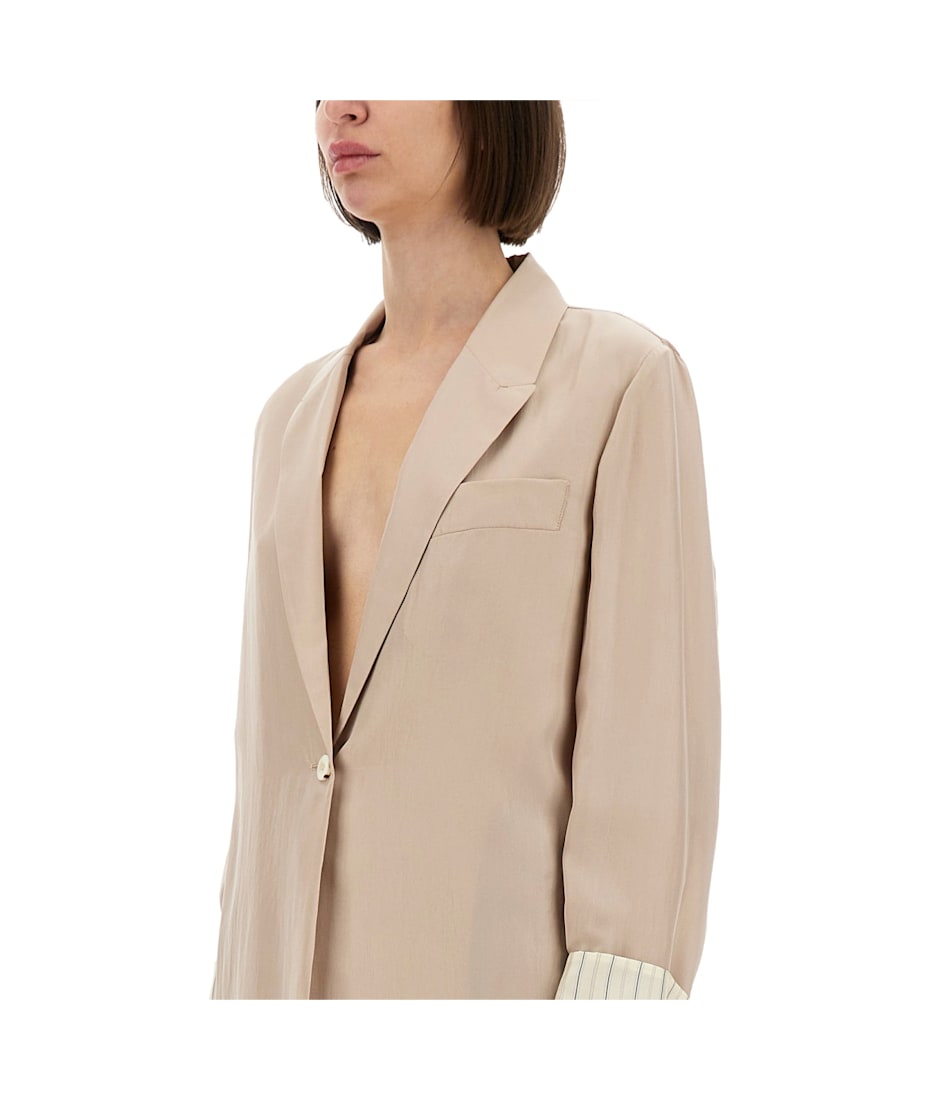 アウターその他 ALYSI Woman Blazer Beige 105829P5042 TE Alysi Silk Blazer | italist