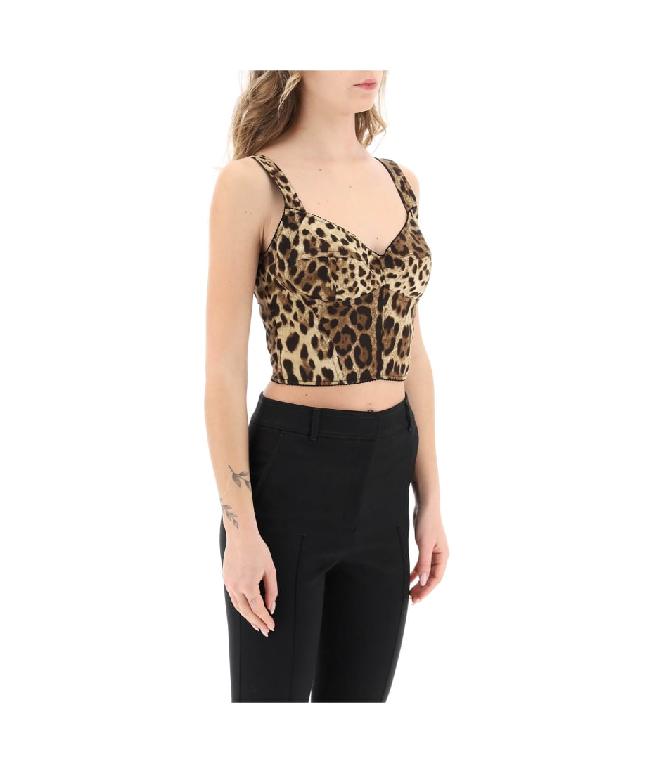 Dolce & Gabbana Animal Print Corset Top | italist