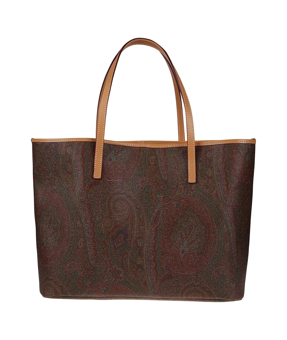トートバッグ ETRO Printed canvas Arnica 1984 shopping bag Etro Arnica 1984 Shopping Bag In Red - 33% Off | Editorialist