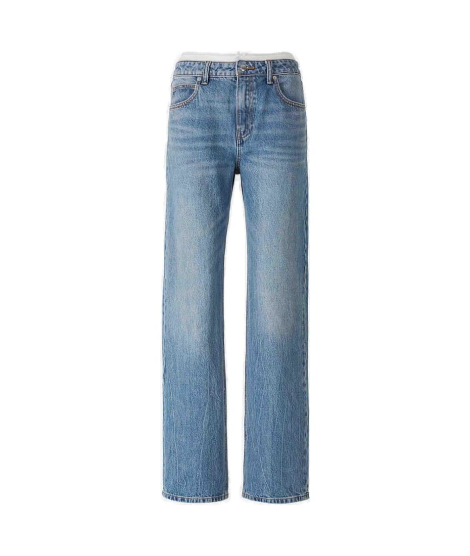 Alexander Wang Logo Patch Straight-leg Jeans italist, ALWAYS