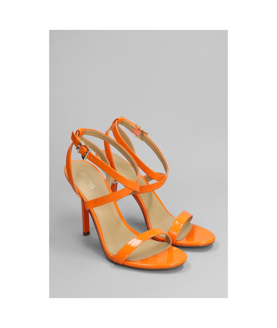 Michael Kors Asha Sandals In Orange Patent Leather | italist, ALWAYS LIKE A  SALE