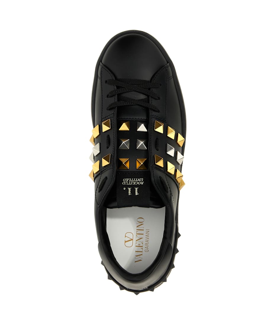 スニーカー VALENTINO Black leather Rockstud Untitled sneakers Valentino Garavani 'rockstud Untitled' Sneakers | italist