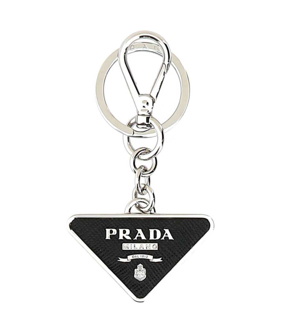 キーホルダー・キーリング PRADA Two-Tone l And Leather Key Ring prada key products for sale | eBay