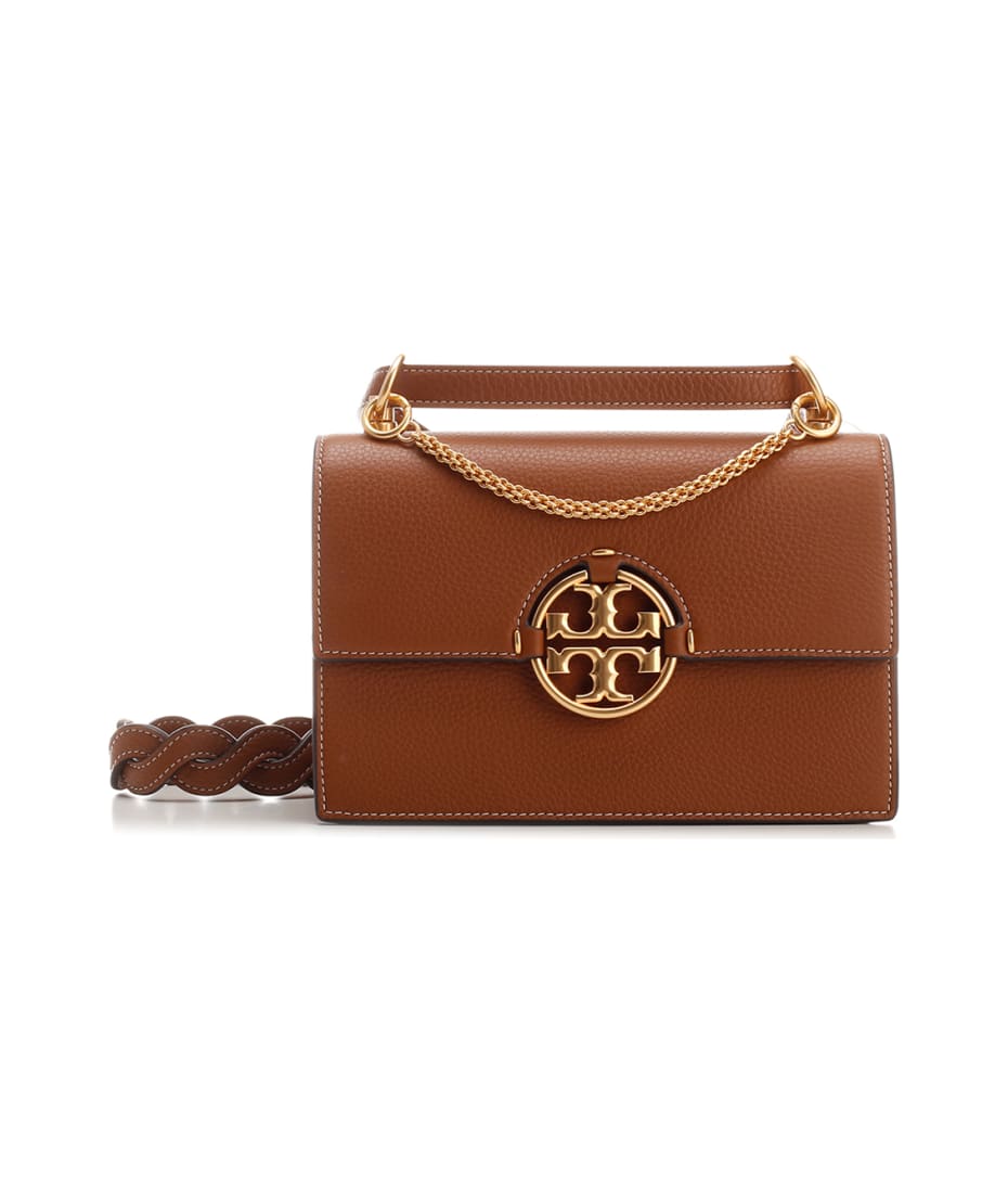 Tory Burch Brown Leather Miller Flap Crossbody Bag Tory Burch