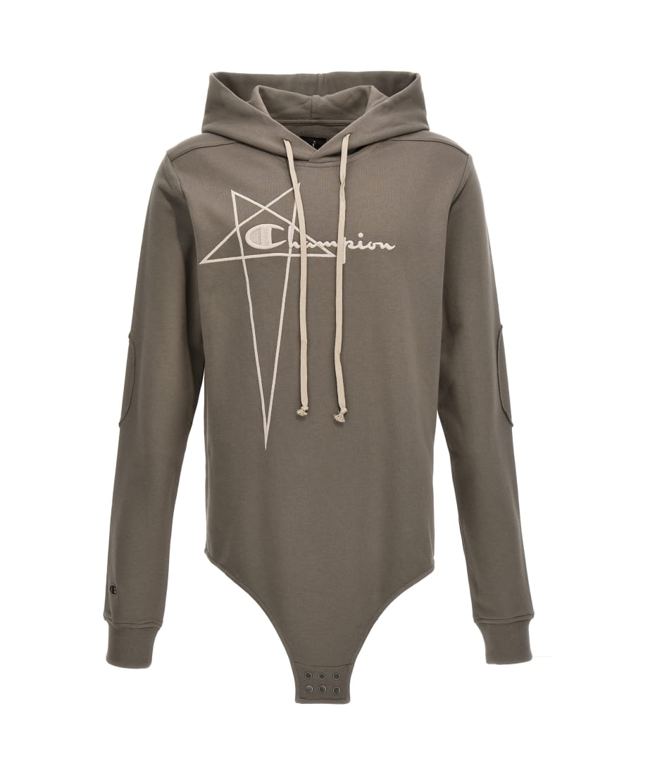 パーカー・フーディ RICK OWENS Champion x Rick Owens hooded bodysuit Rick Owens - Rick Owens X Champion Hooded Bodysuit | HBX