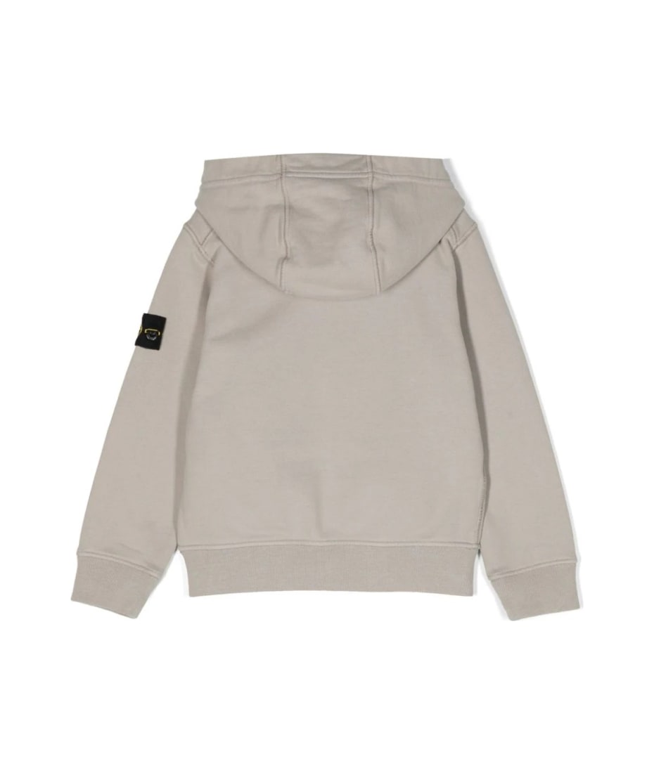 Stone Island Junior Dove Grey Full Zipped Hoodie italist, ALWAYS