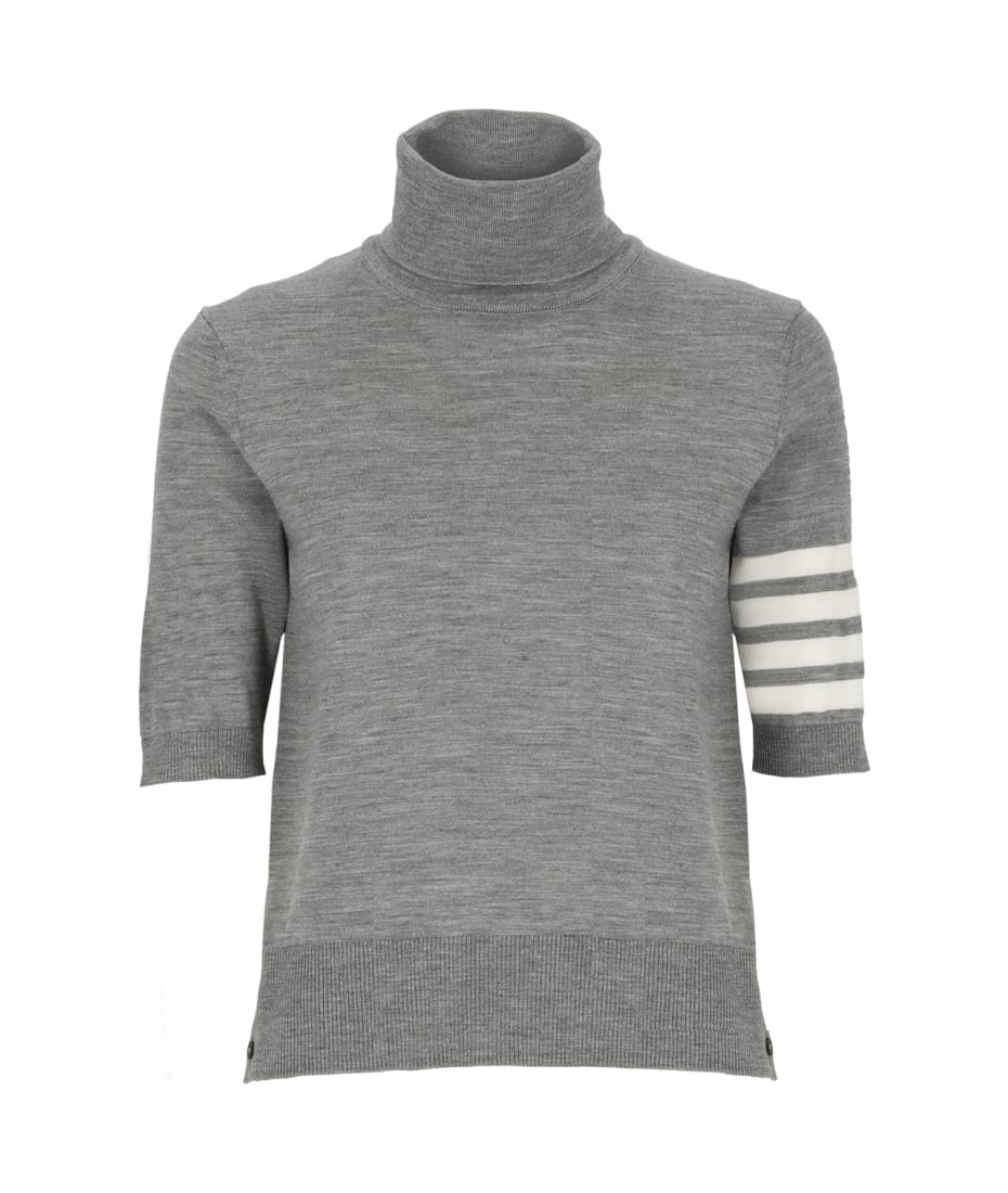 【関税&送料込】Thom Browne Grey Sweater In Virgin Wool Thom Browne Gray Virgin Wool Sweater | italist