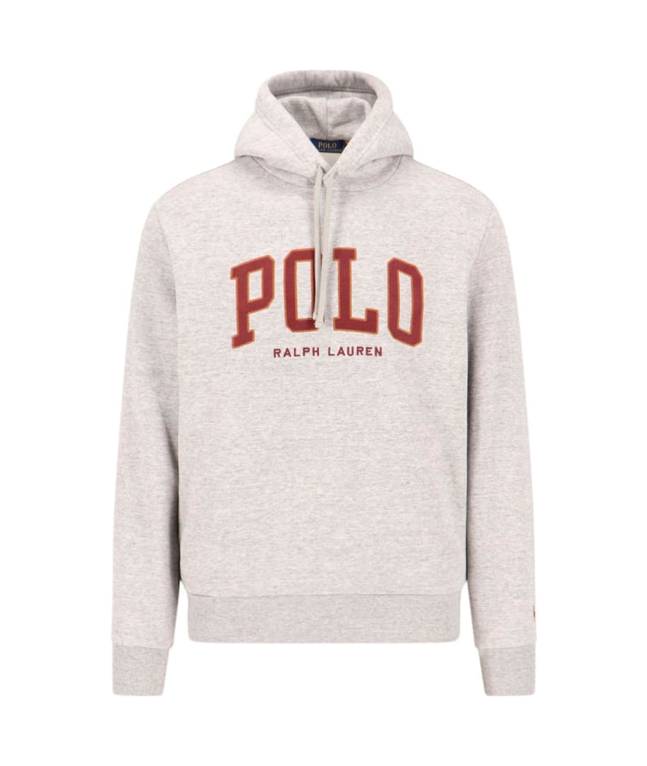 POLO RALPH LAUREN Logo Embroidered Hoodie, Red