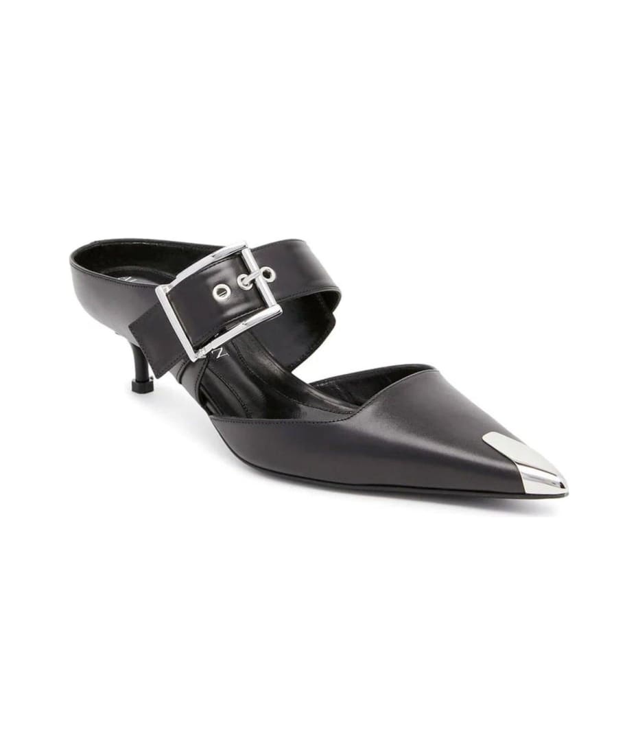 【ALEXANDER McQUEEN】PUNK BUCKLE STRAP MULE Alexander McQueen Punk Buckle Pointed Toe Mules | italist