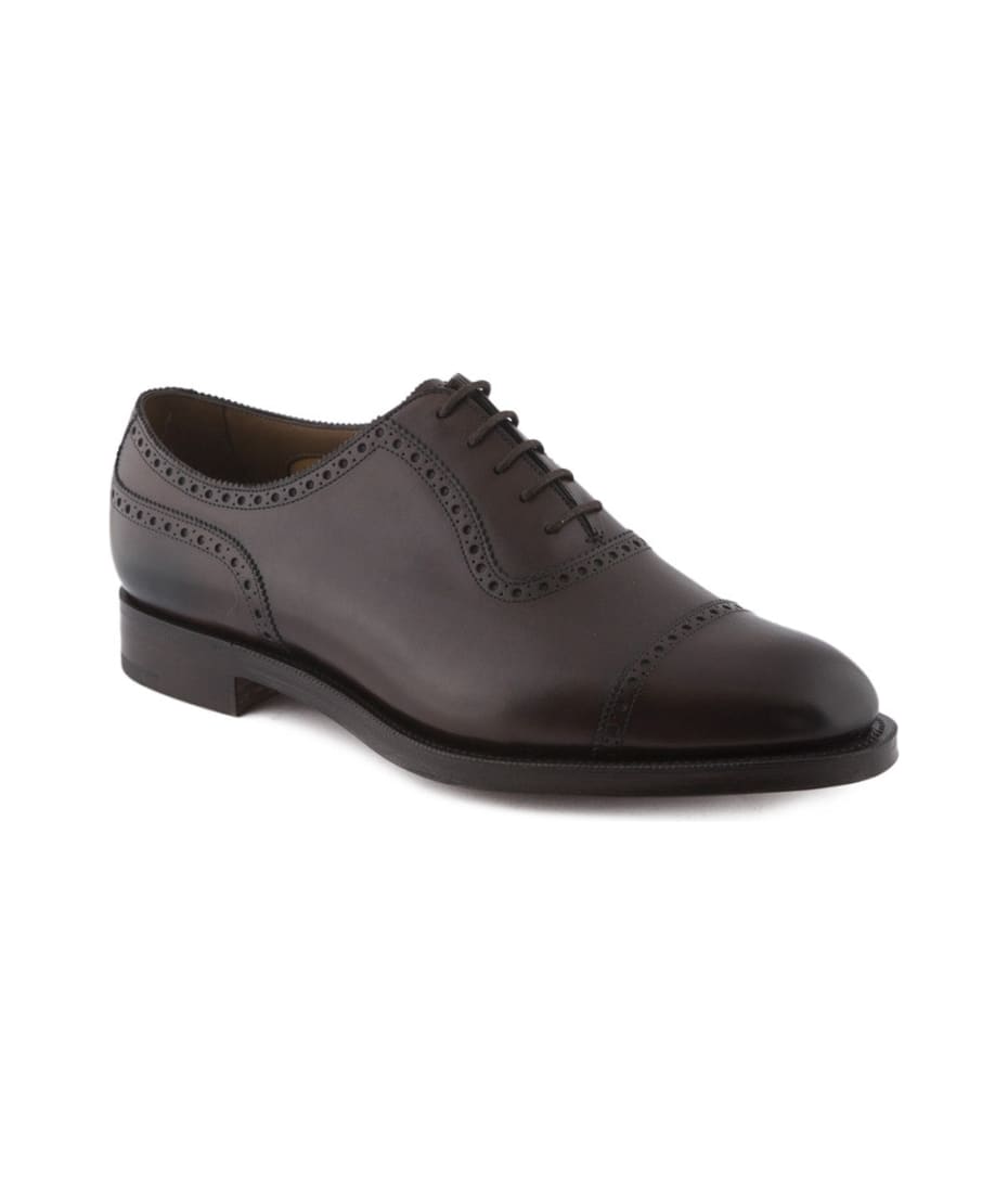 Edward Green Canterbury Dark Oak Antique Calf Oxford Shoe | italist