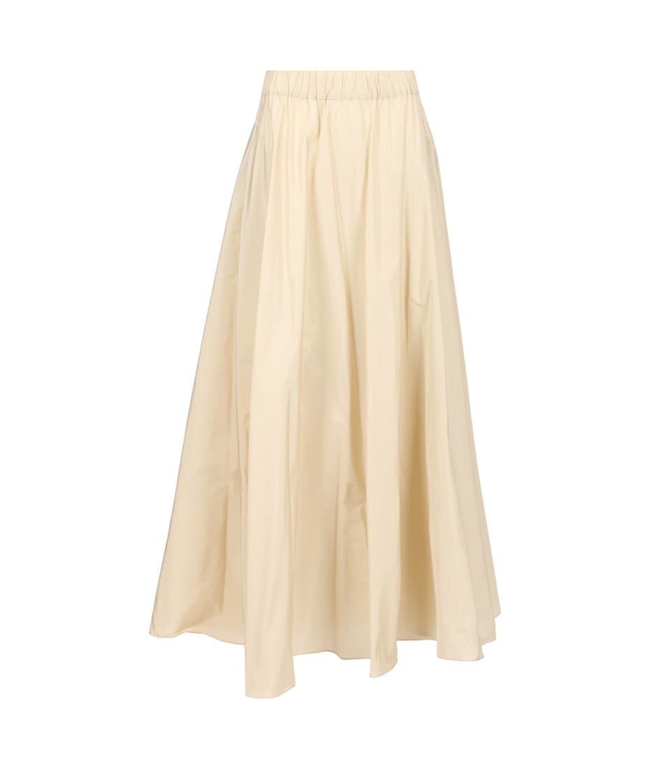 オールインワン・サロペット PAROSH Women Mid Skirts D790537 BEIGE Parosh Beige Midi Skirt With Elastic Waist And Ruffle Design