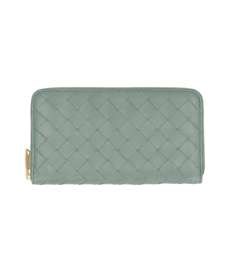 Bottega Veneta Intrecciato Zip Around Wallet | italist