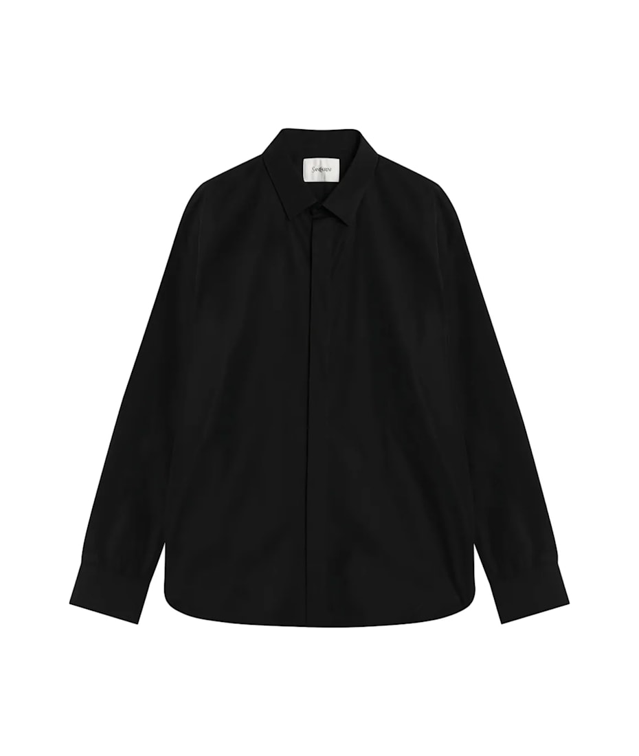 SAINT LAURENT ブラックストライプシャツ 38 24552501_54703093_322.jpg