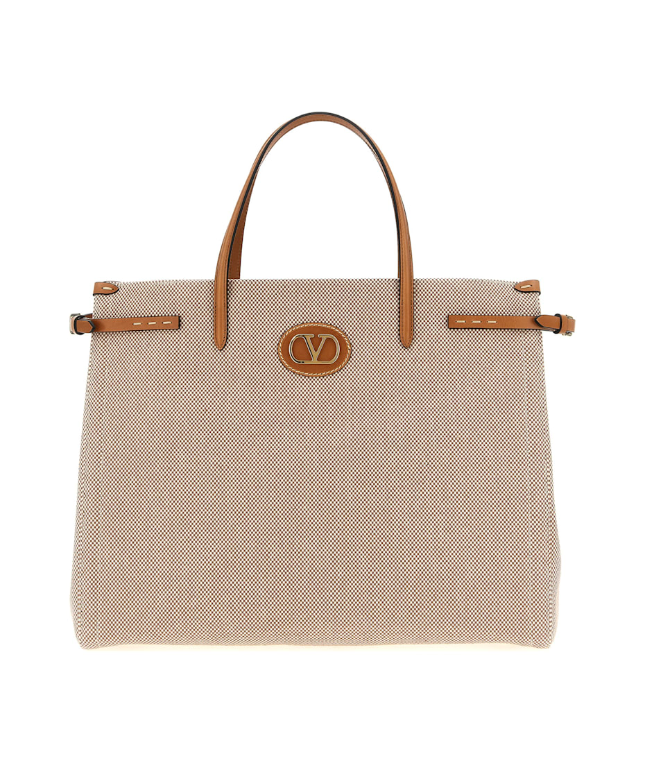 トートバッグ VALENTINO GARAVANI 'Antibes' big shopping bag Beige Valentino Garavani Antibes Large Canvas Tote Bag - Bergdorf