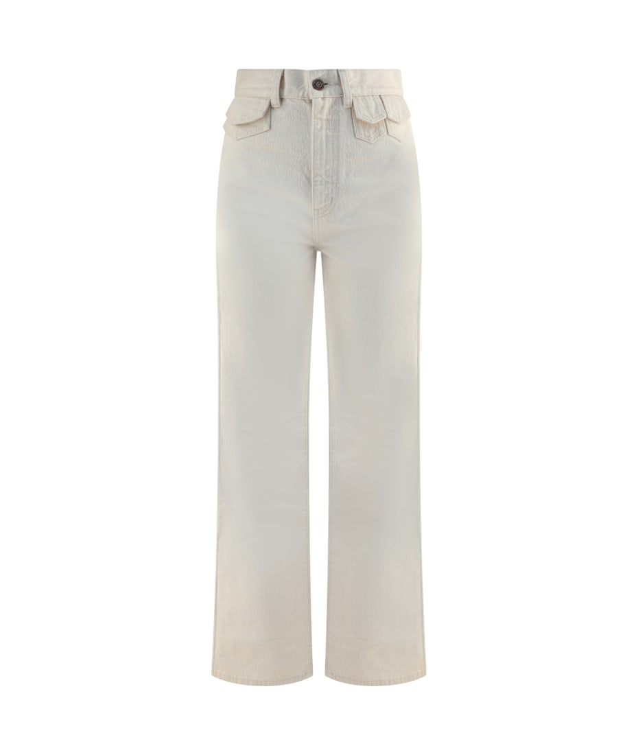 デニム・ジーパン CHLOE Woman Jeans White CH25SPA12365 107 Chloé Jeans With Mini Pockets | italist