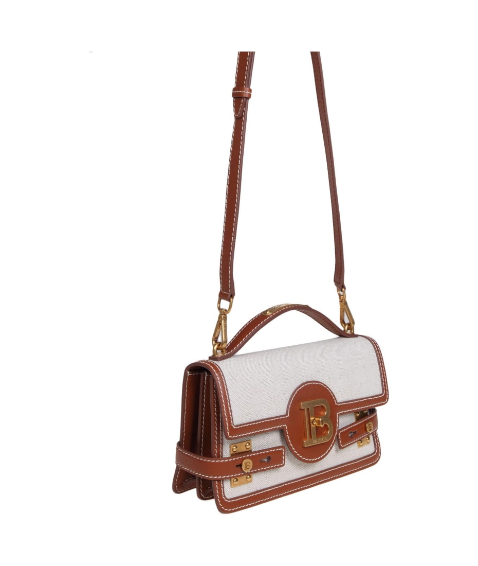 【関税＆送料込み】Balmain B-Buzz 24 Crossbody B-Buzz 24 canvas and leather bag - Women | BALMAIN