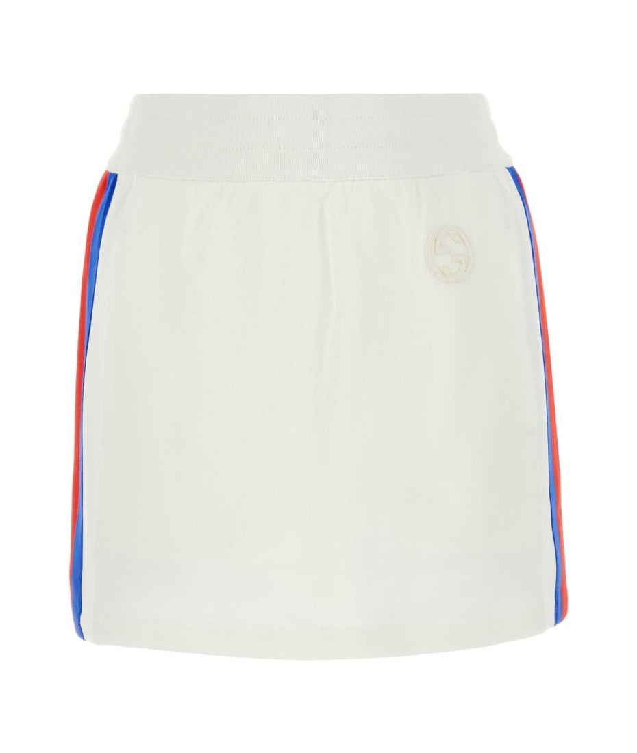 スカート GUCCI White Jersey Mini Skirt Gucci White Jersey Mini Skirt | italist