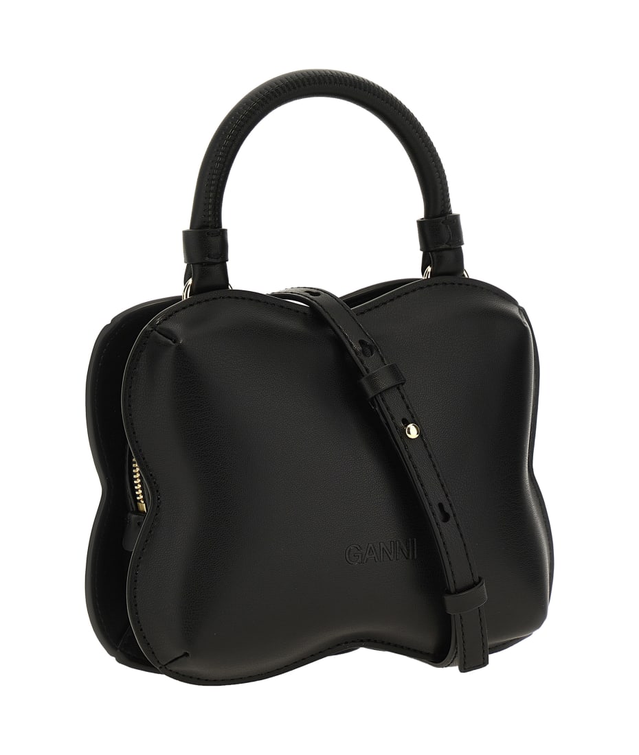 バッグ GANNI SMALL BUTTERFLY CROSSBODY BAG GANNI Metallic Blue Small Butterfly Crossbody Bag