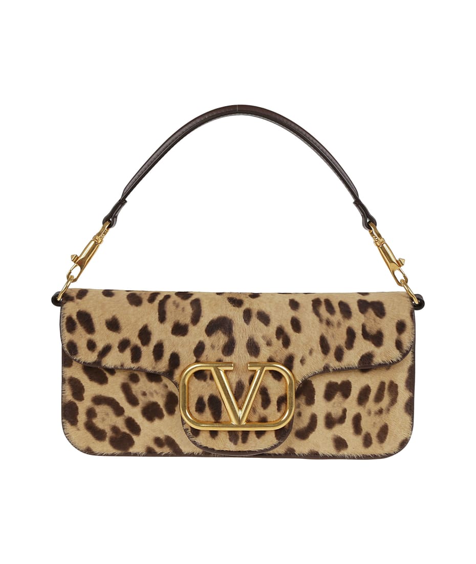 Valentino Garavani Loco Small Leopard Calf-Hair Shoulder Bag