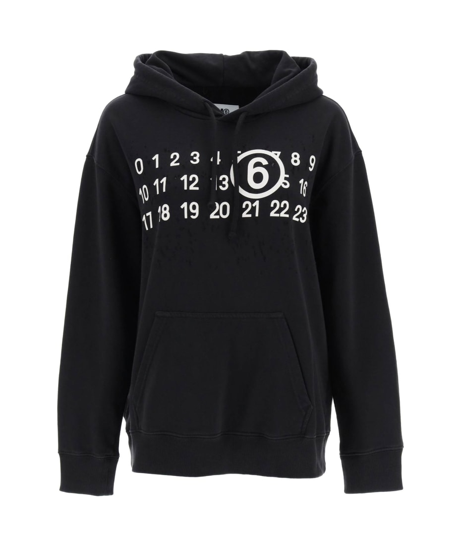 MM6 MAISON MARGIELA Logo cotton blend hoodie