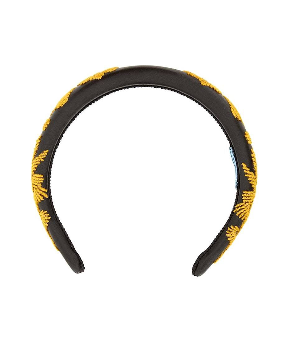 ハット PRADA Brown Nappa Leather Hairband Prada Brown Nappa Leather Hairband | italist