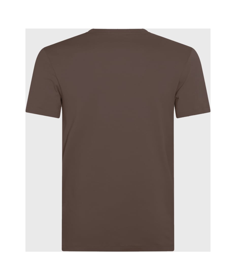 Tom Ford Brown Cotton Blend T-shirt - NUDE 8