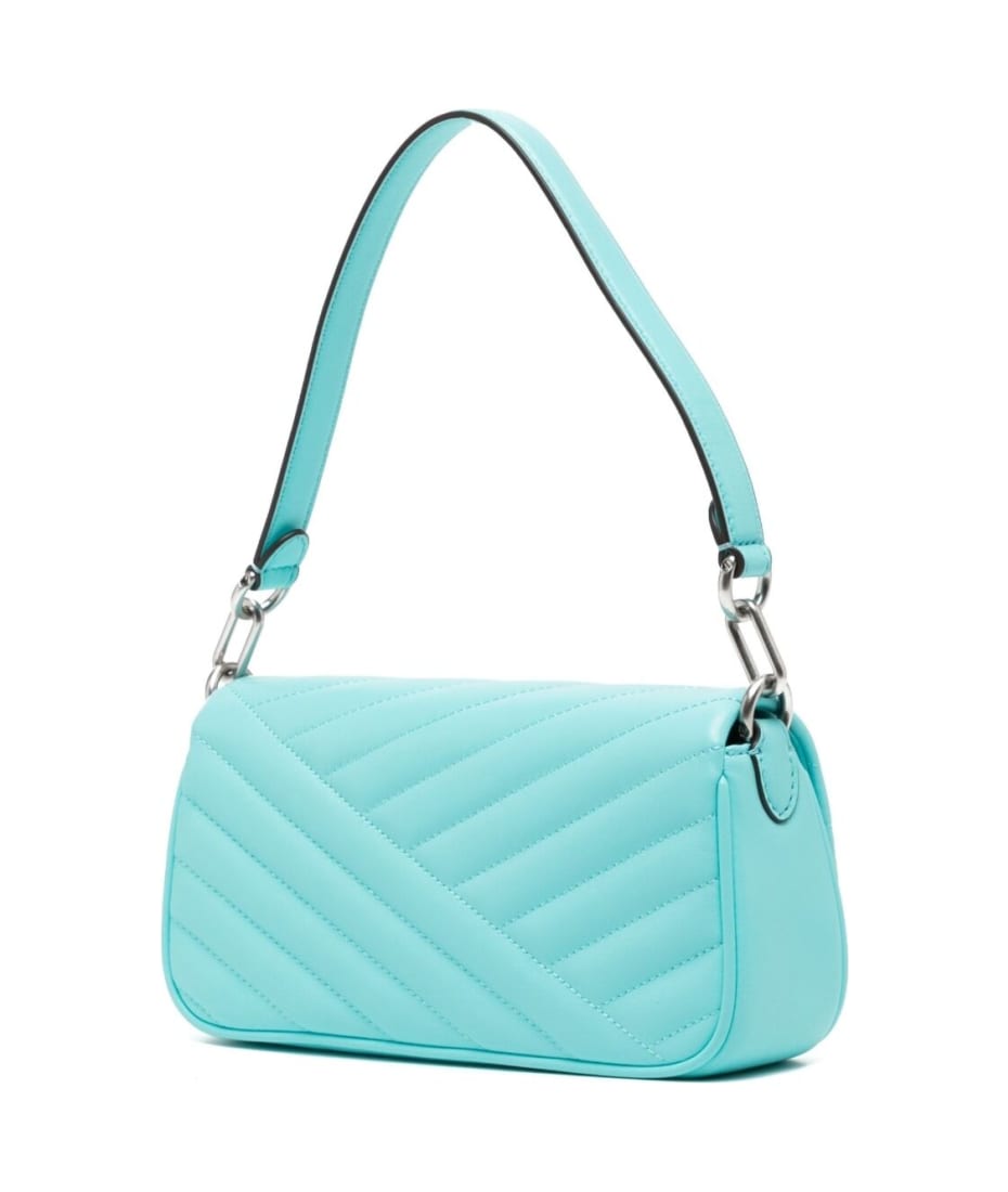 Tory Burch Kira Chevron Small Light Blue Leather Shoulder Bag Woman -  ShopStyle