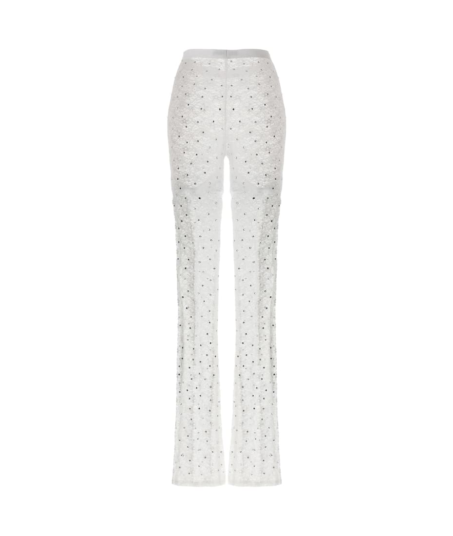 スパッツ・レギンス ALESSANDRA RICH Rhinestone lace leggings Alessandra Rich Rhinestone Lace Leggings | italist