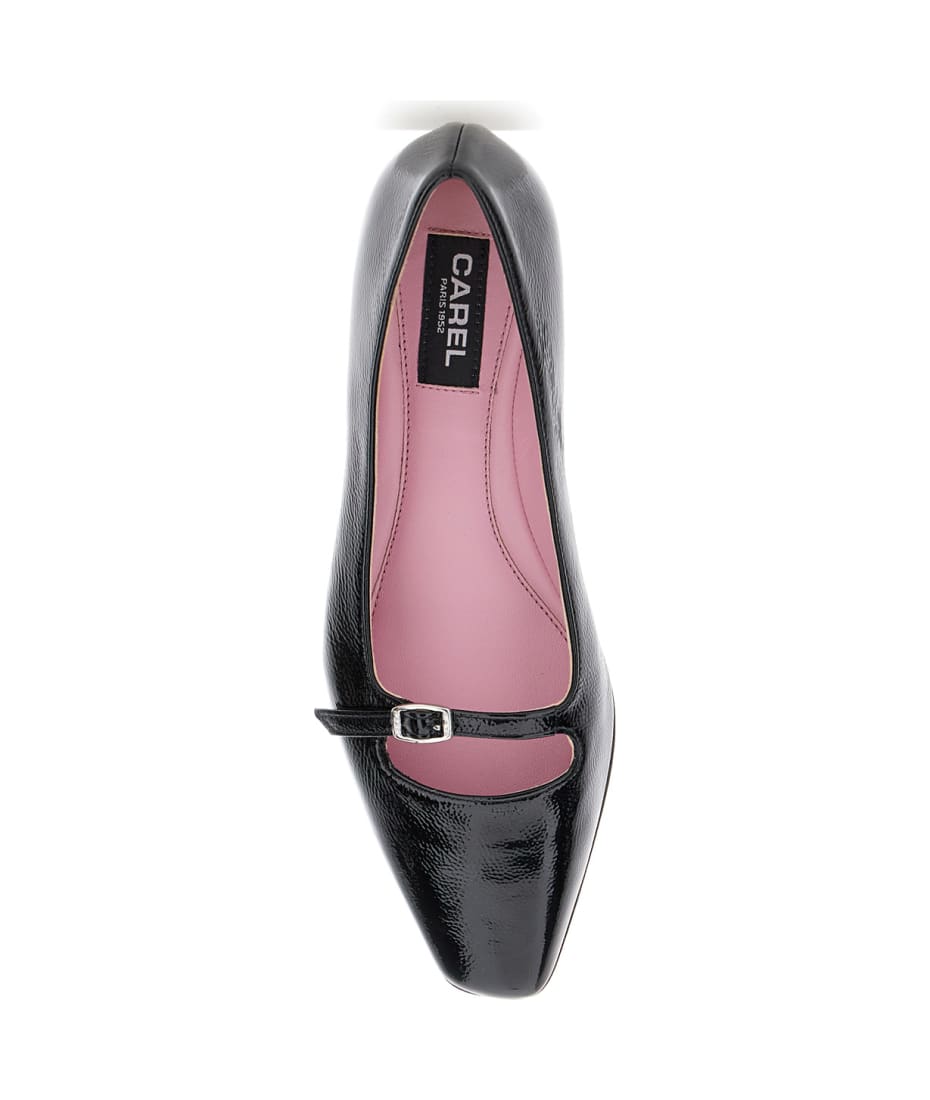 フラットシューズ Emilie Ballerinas - Carel - Leather - Red Emilie - Black naplack leather ballet flats | Carel Paris