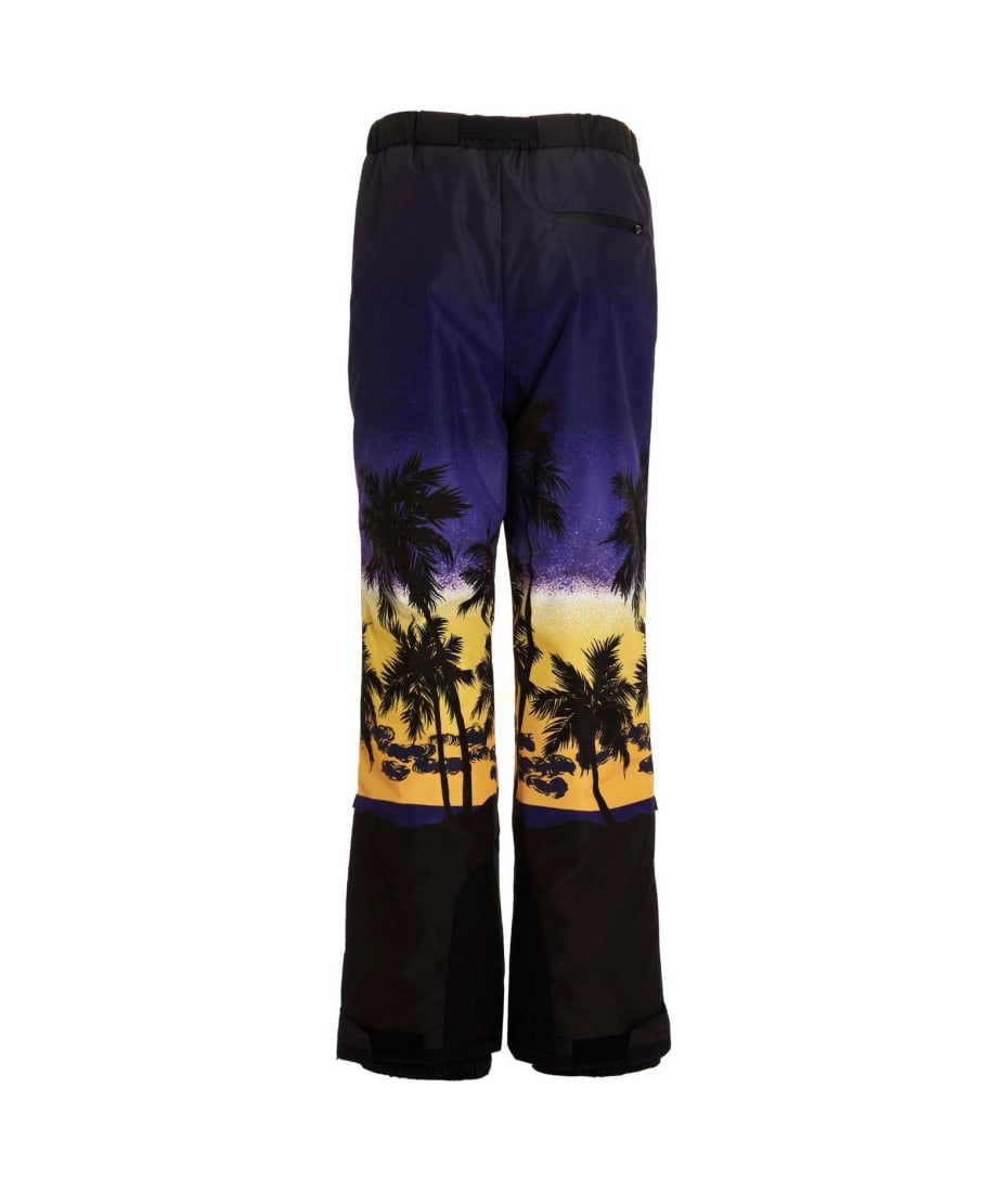 【関税&送料込】Palm Angels Pants With Sunset Print SUNSET PALMS COZY PANTS in BEIGE - BLACK for Men | Palm Angels®
