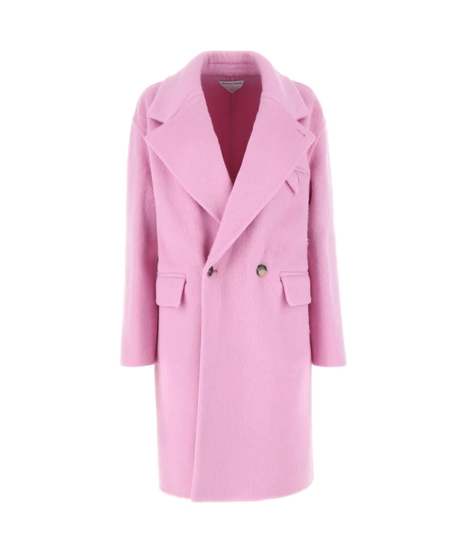 コート Bottega Veneta Pink wool blend coat Bottega Veneta Pink Wool Blend Coat | italist