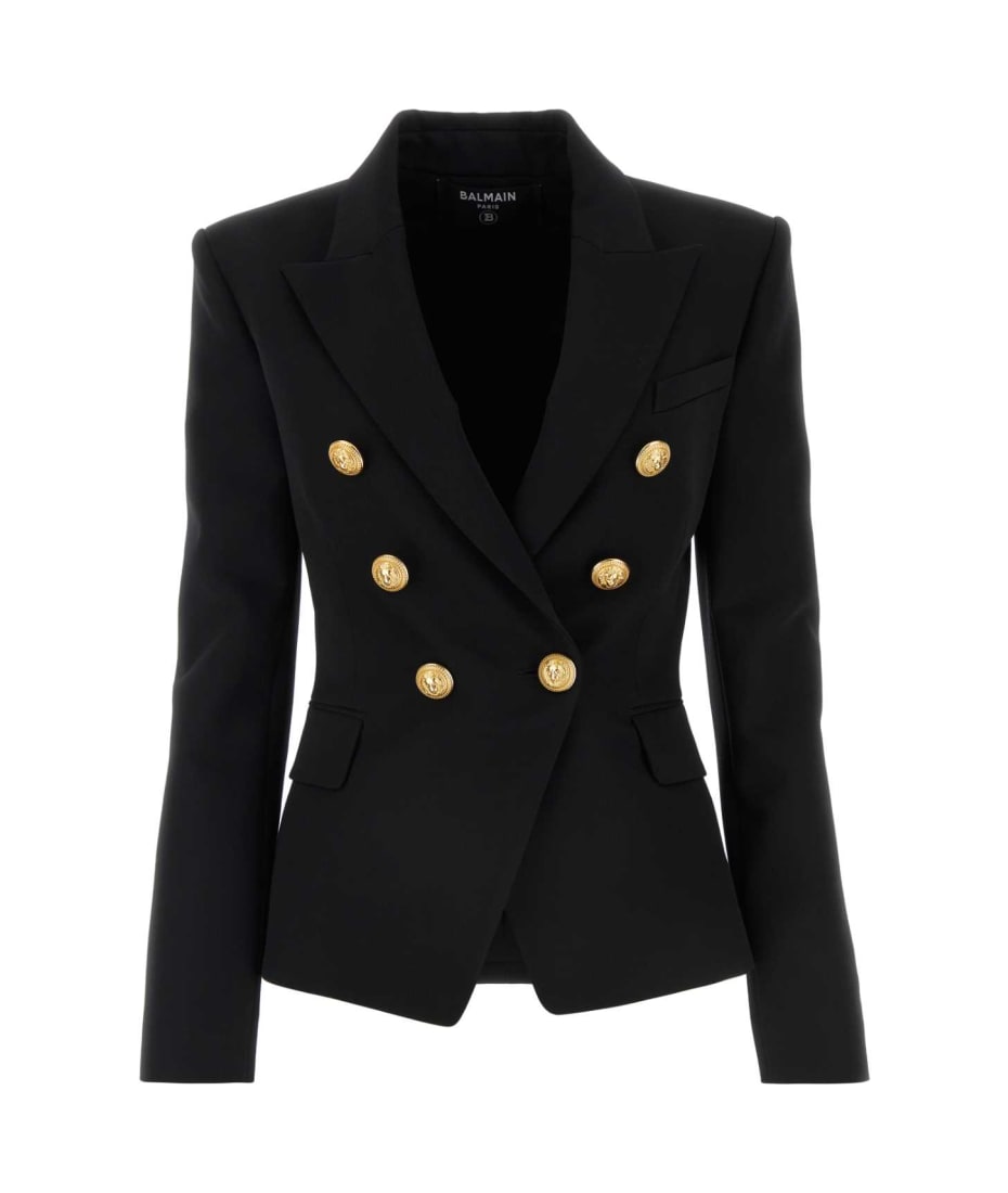 ジャケット Balmain Black Wool Blazer Double-breasted wool blazer black black - Men | BALMAIN
