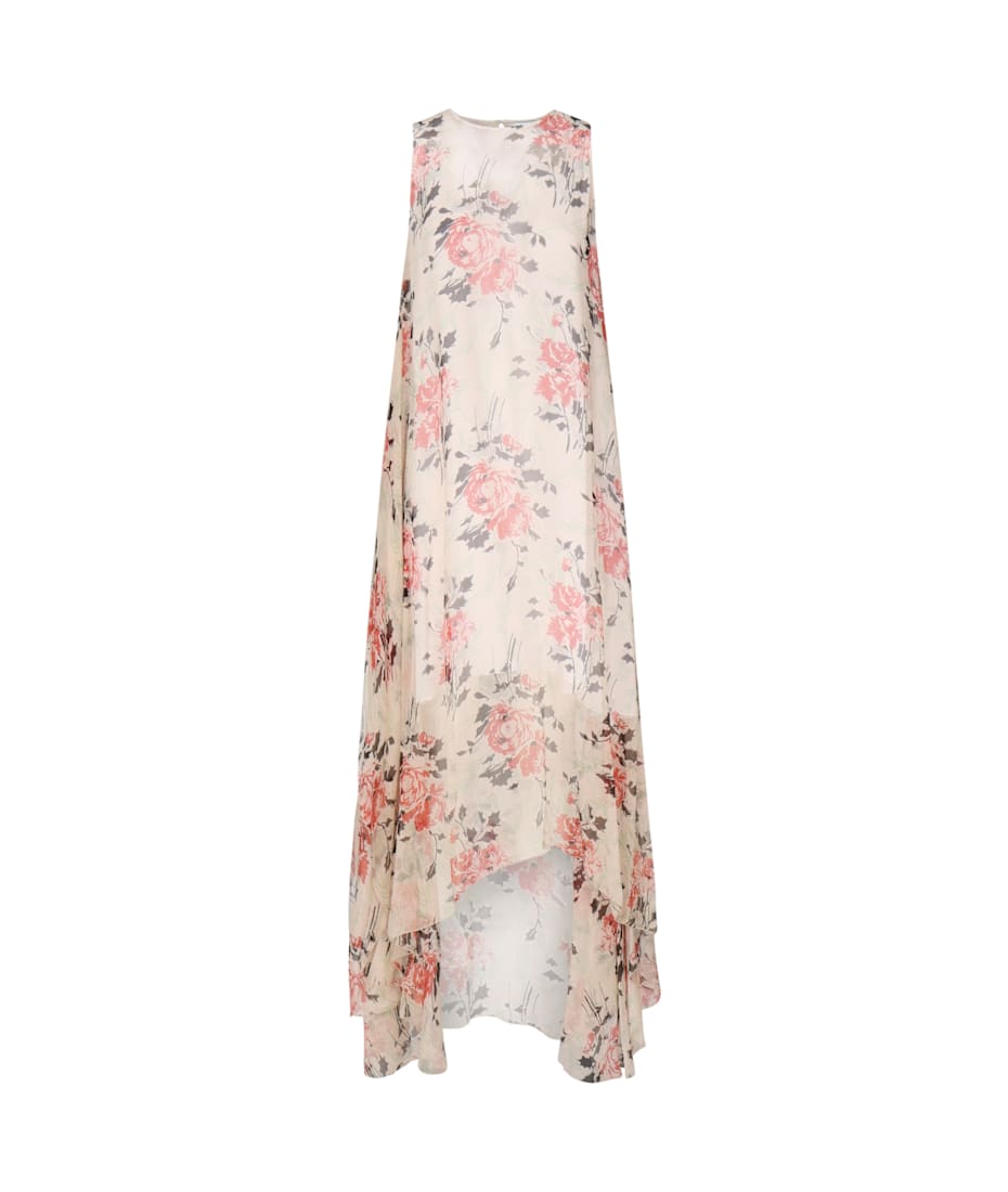 【送料&関税込】Loewe Long Silk Dress With Floral Print Loewe Long Silk Dress With Floral Print | italist