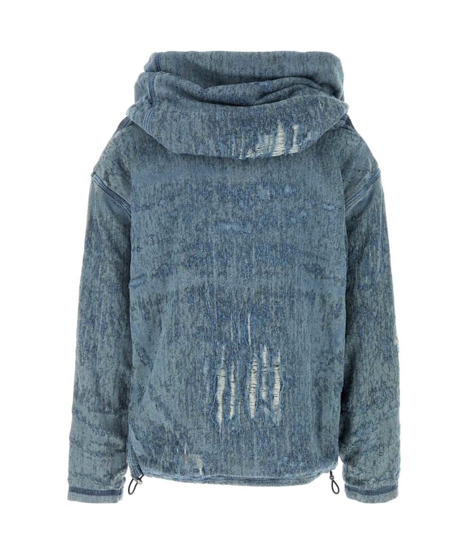 パーカー・フーディ DIESEL SS25 Stretch denim sweatshirt (A18935068RQ 01) Diesel Stretch Denim Sweatshirt | italist