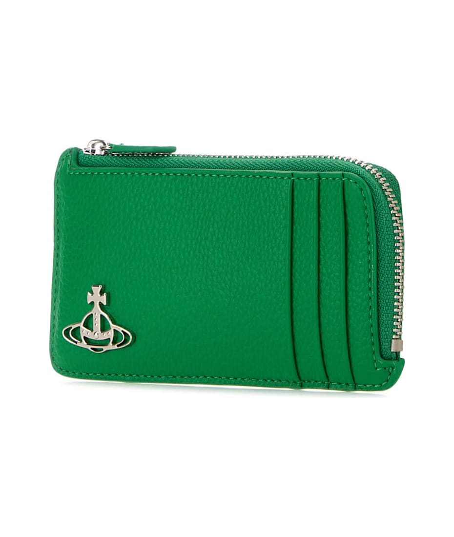 Vivienne Westwood Grass Green Synthetic Leather Card Holder
