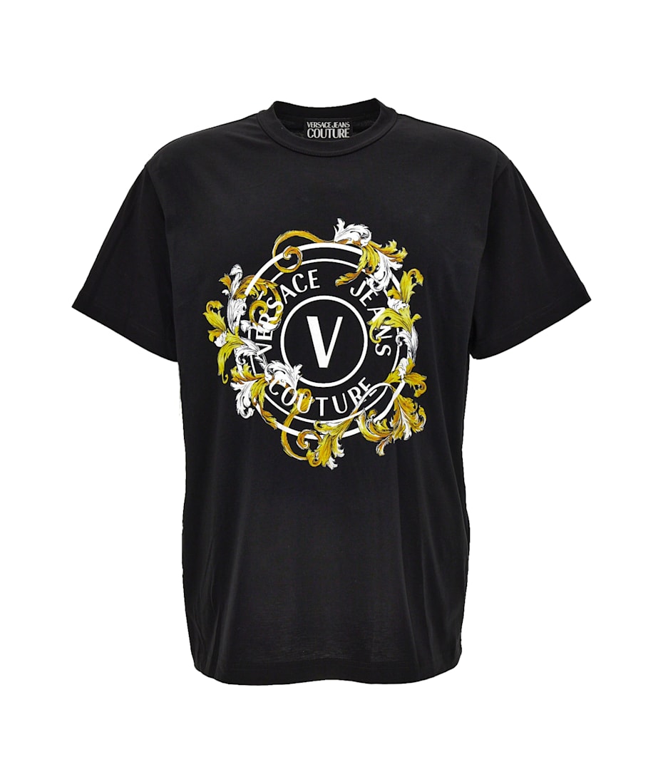 VERSACE JEANS COUTURE ネイビー Tシャツ XS Versace Jeans Couture Regular Fit T Shirt Navy | Mainline