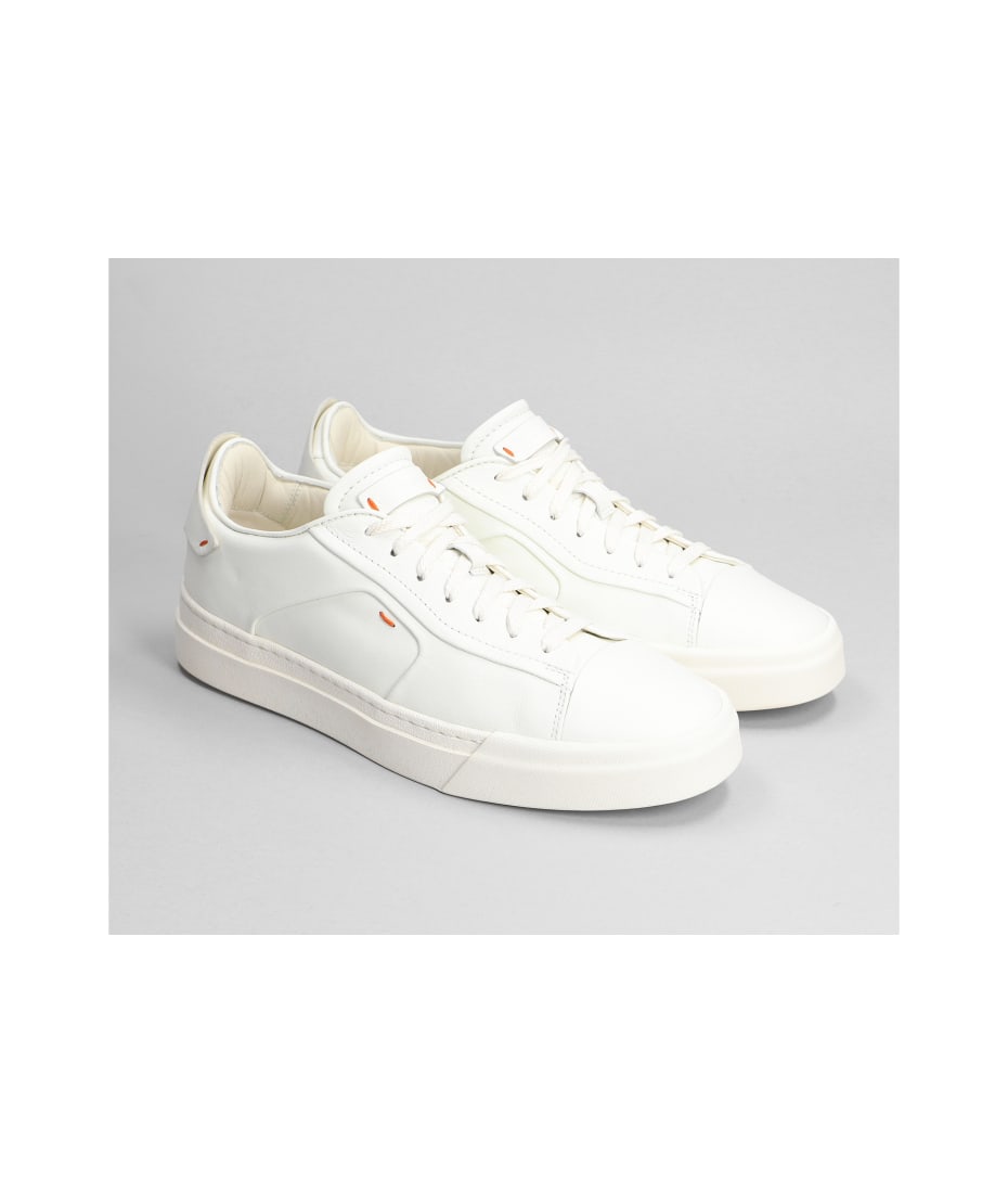 スニーカー SANTONI Men Sneakers 402474 MBGT21967PNNTSIWI48 WHITE Santoni Sneakers In White Leather | italist